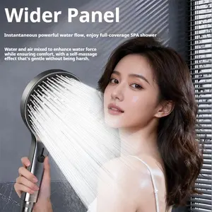 High-Pressure Shower Head, Large Panel Bathing Shower Faucet, Home Use Bathroom Accessories, Durable Design for Daily Use