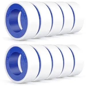 Teflon Plumbers Tape,PTFE Pipe Sealant & Plumbing Thread Tape,Pipe Sealing Water Seal for Shower ,White (1/2 by 520 Inches 10 Rolls)