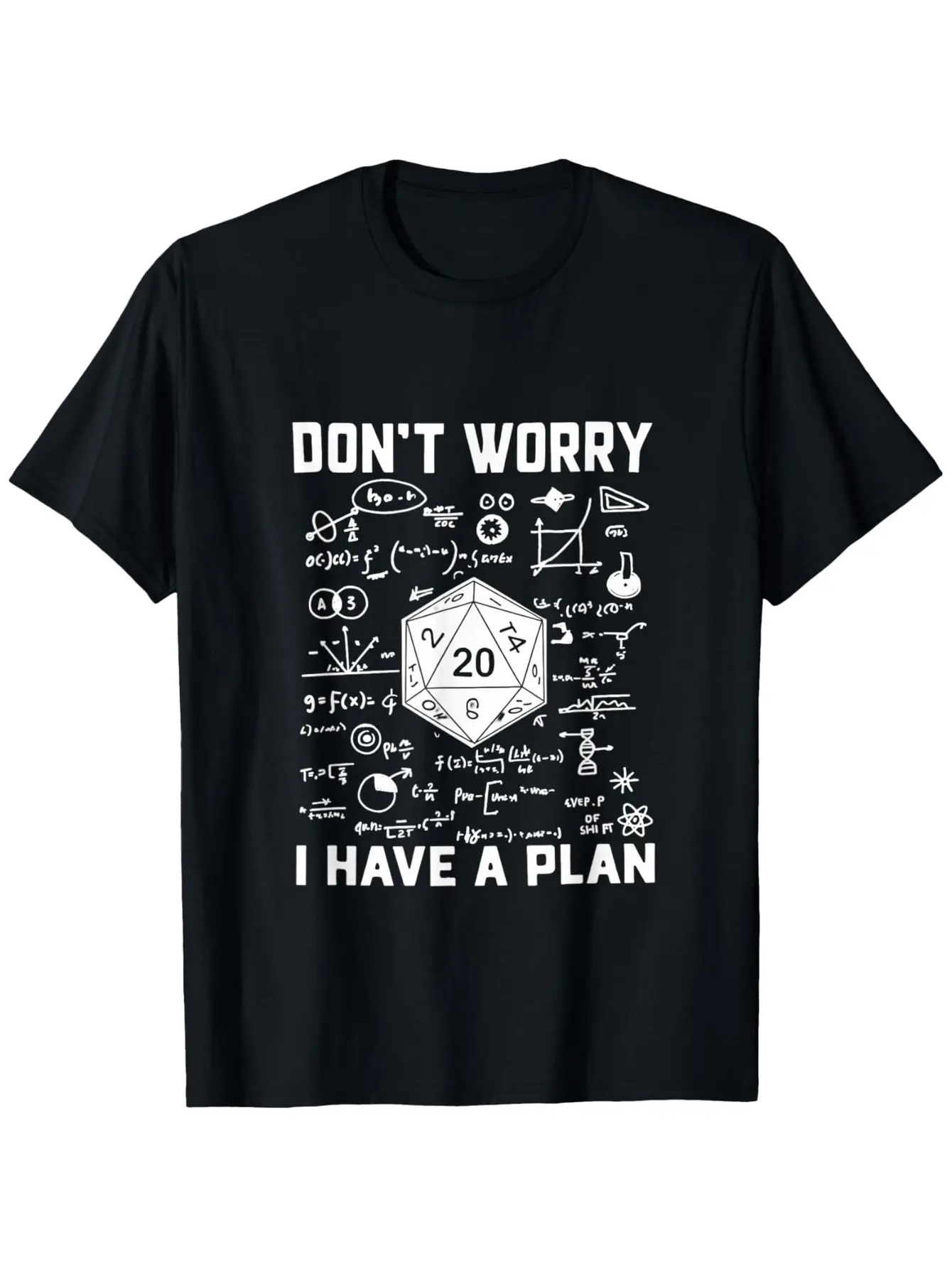 Men's Funny DD  Math Nerdy T-Shirt - _Don't Worry unisex soft cotton short sleeve t shirt, vintage graphic casual tee for men women teens, perfect birthday holiday gift for camping travel gym daily street casual wear