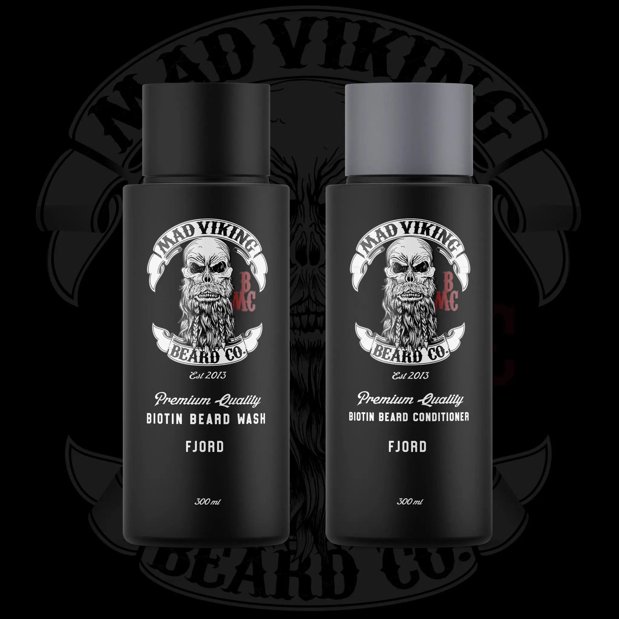 MAD VIKING BIOTIN BEARD WASH & BIOTIN BEARD CONDITIONER COMBO - FJORD SCENT