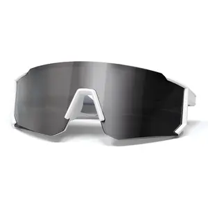 Trendy Sports Glasses with Large Frames, Essential Travel Accessories, Smooth Frame Lines, Decorative Lens, Plastic Material, Non-Button Cell Battery, Smart Sports Glasses