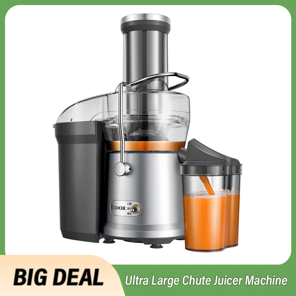 New 1200W Premium Centrifugal Juicer Machine, 3.2” Inch Wide Chute for Whole Fruits & Vegetables, Titanium-Enhanced Cutting System, Heavy-Duty Full Copper Motor, Dual Speeds, BPA-Free, Built-In Foam Separator, Greater Reliability, Higher Juice Yield