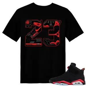 Unisex T-shirt To Match Sneakers Jordan 6 Reverse Infrared - 23-Retro. 100% Cotton for Casual Wear. Comfortable Summer Unisex T-Shirt to match Jordan Sneaker. Streetwear Style. urban outfitters