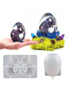 DIY Epoxy Resin Mold, Dragon Egg Mold for Resin Casting, 3D Dragon Shape Silicone Mold Set, Lamp Base, Polymer Clay, Home Decor, Gift, Craft