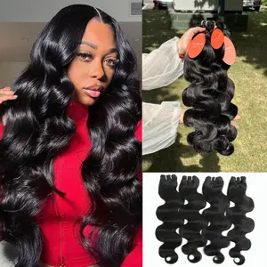 Karlami 12A Human Hair Bundles Body Wave Bundles 14-30Inch Loosedeep Wave Human Hair 100% Brazilian Virgin Hair Straight Extensions 3/4 Bundles Deals Hair Quick Weave Bundle for Women