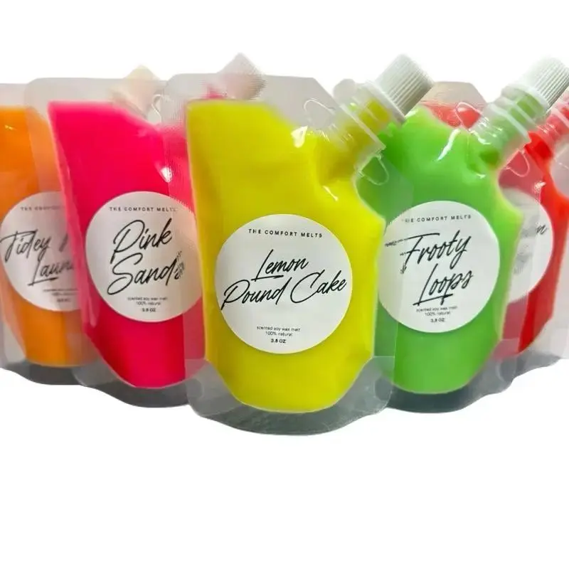 Squeezeable Wax Melts Candles - 3.5 oz Easy-to-Use Squeezeable Format, Non-Toxic, Triple Fragrance Load, Highly Scented Household Candle for Wax Warmers, Home Scent Aroma, Cozy Clean Room Decor