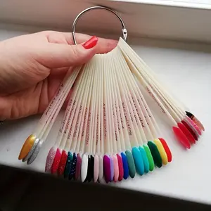 50 Pcs Nail Art Display Sticks, Transparent/ Swatch Rods, Gel Polish Palette & Card, Essential for Nail Salons & Home Use