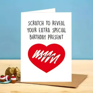 Funny Birthday Card for Husband Boyfriend Fiancee, Unique and Playful Greeting Card for Any Age, Perfect for Men and Women