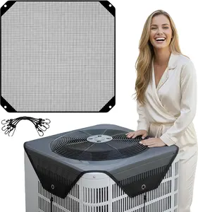 Outdoor AC Unit Mesh Top Cover， Breathable AC Unit Mesh Cover for Outdoor Units，Universal Fit  Conditioner Leaf Guard Cover，All-Season AC Unit Cover windproof design