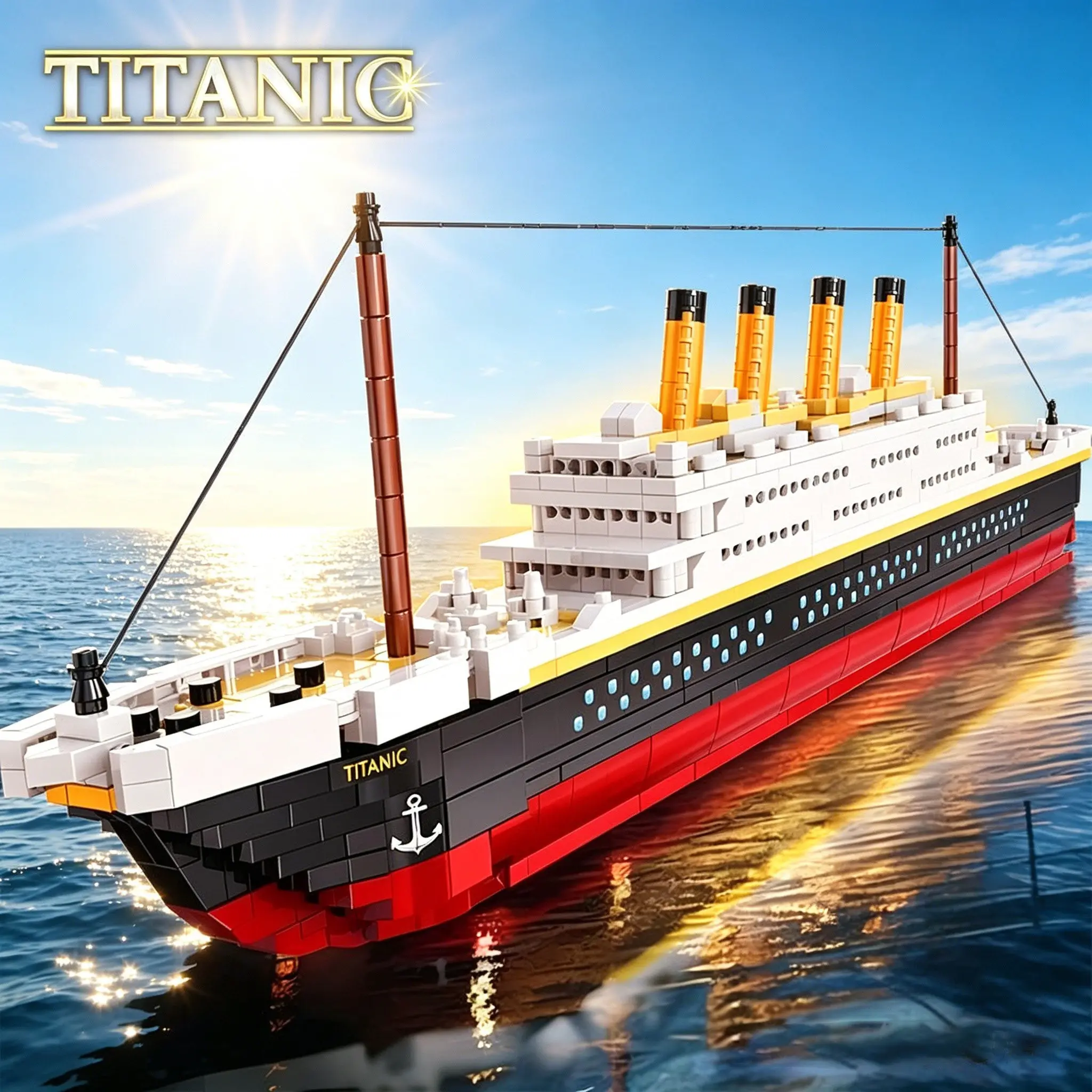 Titanic Building Blocks Model Kit, DIY Collectible Model, Ship Building Set, Model Building Kits, Building Block Sets, 4288 Pieces, High Difficulty, Adult Collectible Toy, Perfect Gift for Halloween Christmas Birthday