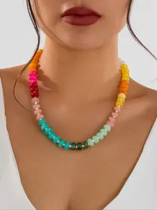 Chic Beaded Necklace for Women, Elegant Multicolor Jewelry, Perfect Gift for Holidays & Birthdays, Stylish Accessory for Parties, Chic Gorgeous Jewelry, Fashion Jewelry Accessories