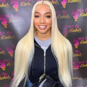 [NEW IN] Hot Star 613 Blonde Straight and Body Wave 13x6 Lace Front Wig Human Hair HD Transparent Lace Frontal Wig for Women Pre Plucked with Baby Hair