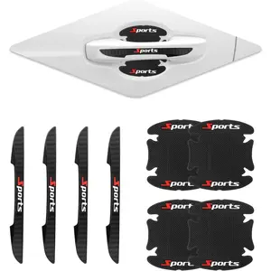 8 count  Door Protectors Kit with 4 Auto Knob Protectors&4 Bowl Sticker,Stylish   Door Handle Scratch Protector,Automotive Exterior Accessories for