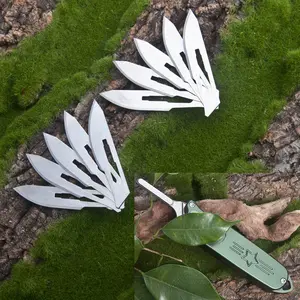 Pocket Folding Utility Knife, EDC Small Box Cutter, Aluminum Alloy Grip with 10 Blades for Daily Use Office and Gifts