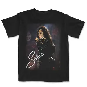 Selena Vintage 90's Graphic Unisex Shirt, Selena Tribute Tee, Music Tee Gift For Fan, Gift For Men Women, Womenswear Tops, Trendy Shirt, Fashion Cotton, Full Size, Full Colors, For Women