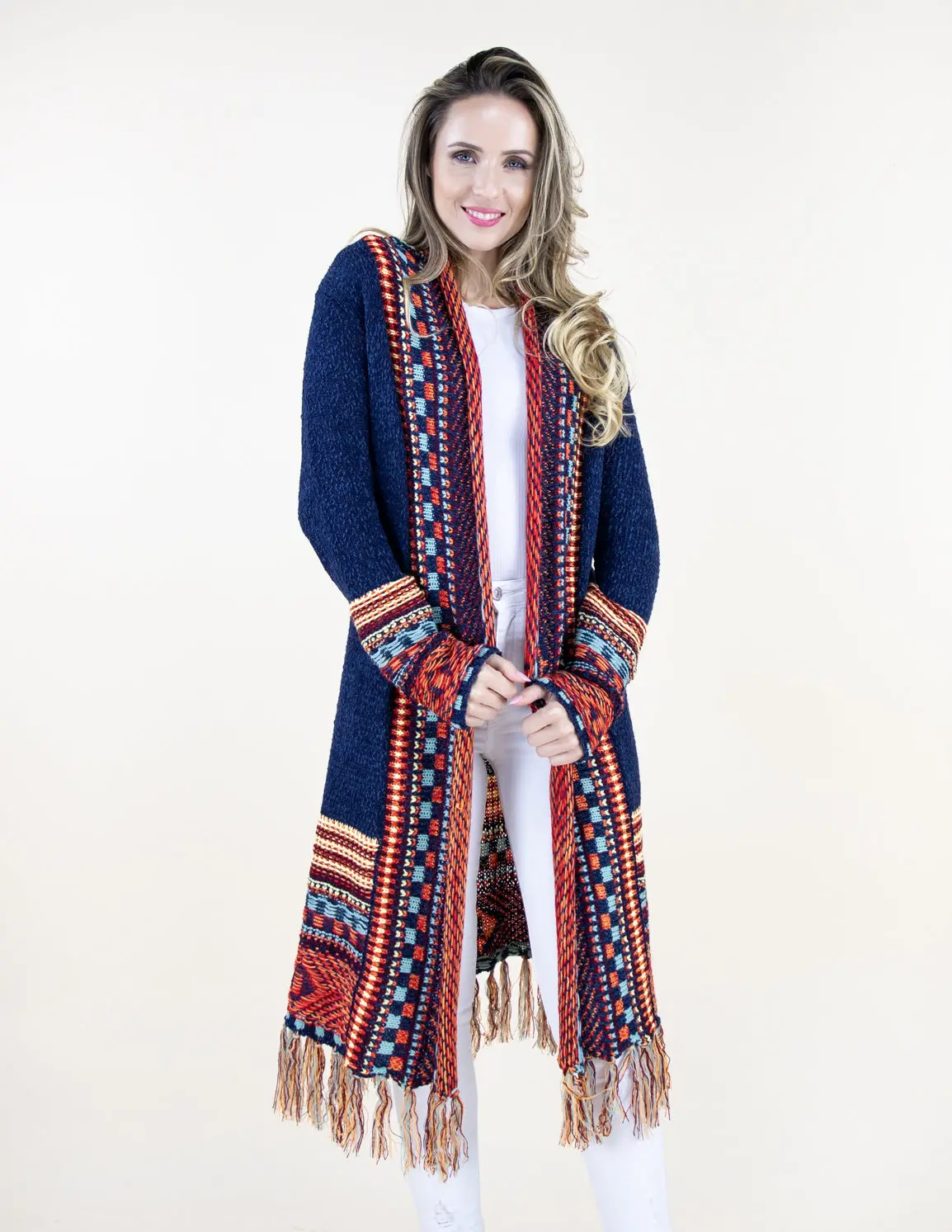 Native Cardigan with Fringe