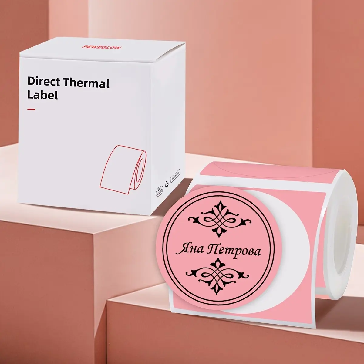 2 Inch Round Thermal Sticker Labels(50mm)- 150 Sheets/Roll, Self-Adhesive Direct Thermal label Paper For P50/M110/M220/D100/D200/X4 Printers, Circle Stickers For Reatil Thank You Tags, Food Jars & Gift Packaging