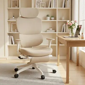 Aesthetic Ergonomic Office Chair | WELAX S3 Pro Taylor and Dakota Style Desk Chair for Women, High-Back Computer Chair with Lumbar Support, Cloud Cushion & 3-Way Tilt for WFH Setup.