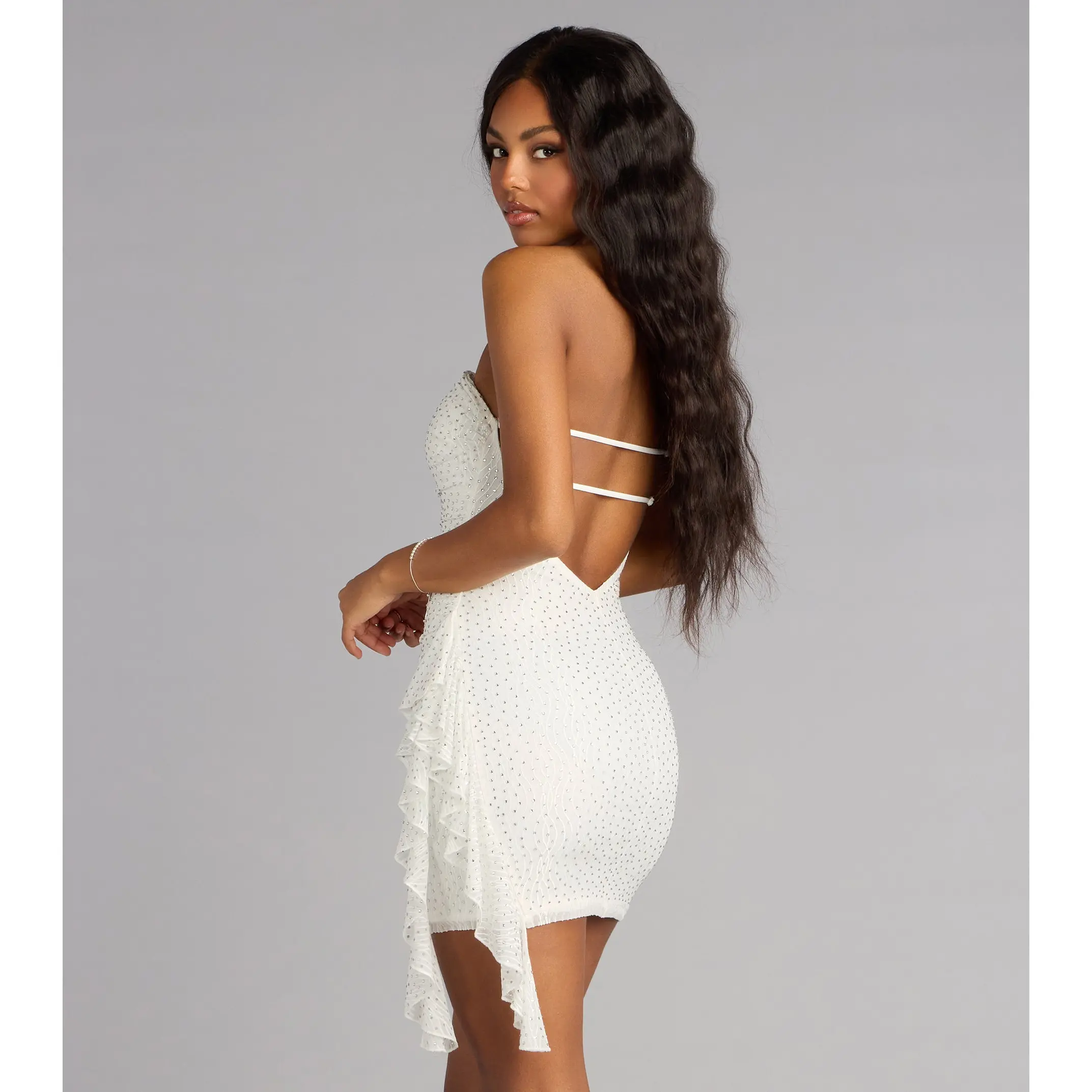shape black mesh ruched bardot midi dress Mesh Bardot Ruched Midi Dress – InTheStyle