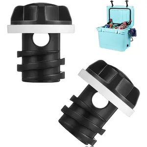 2 Pack Cooler Drain Plug for Yeti Cooler Plug Replacement Accessories for Yeti, Cooler Wheels Compatible with Most Rotomolded Coolers Including Most Major Brands Drain Plugs with Leak-Proof Design