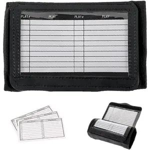 Black Football Quarterback Play Wristbands for Youth and Adult Wrist Coach for All Sports with 3 Compartments