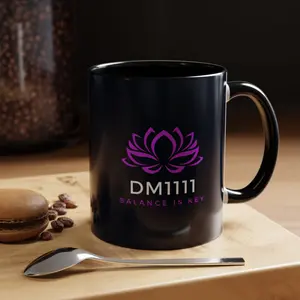 DM1111 Balance Is Key Accent Coffee Mug, 11oz, 15oz