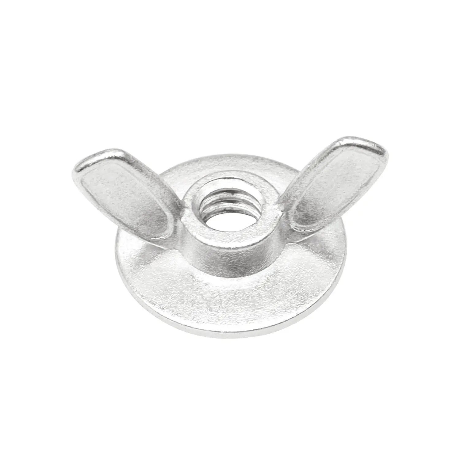 50 Pieces 1/4''-20 Washered Wing Nut, Zinc Plated Hurricane Hardware Butterfly Nuts with Washer for Fasteners, Silver