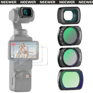 NEEWER FL-B09 Filter Set with 0.75x Wide Angle Lens for DJI Osmo Pocket 3, CPL, Variable ND2-ND32 & Black Diffusion 1/4 Filter Kit for Vlog, Travel Filming & Content Creation