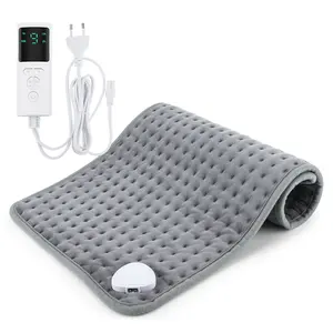 UNIQNOVA Electric Heating Pad Warmer Heated Mat for Men and Women with LCD Display 9 Temperature Settings for Feet Back Lumbar and Full Body Comfort