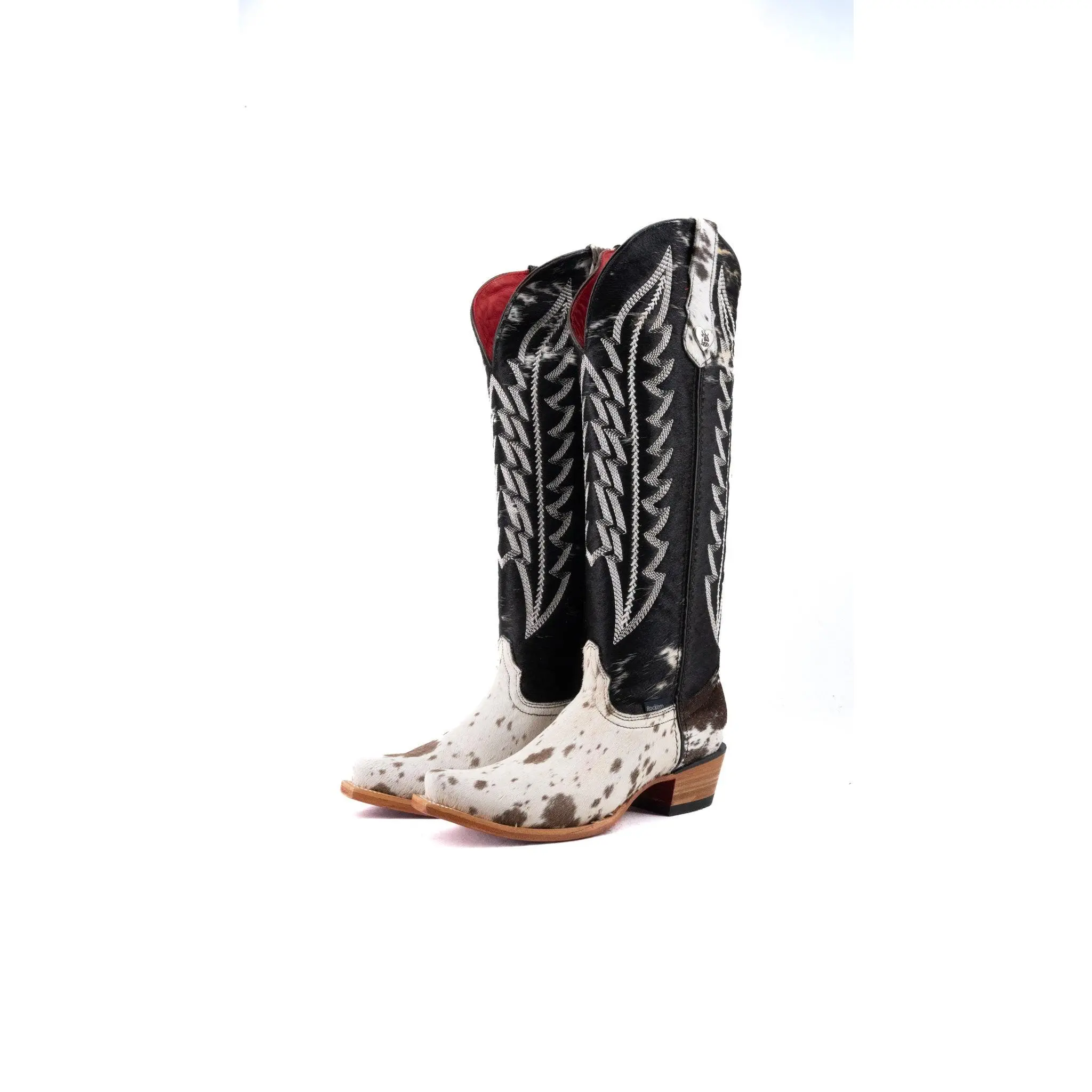 Charlotte Tall Red Bottom Cowhide Snip Toe Cowgirl Boot Size 8.5 Box CW26