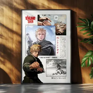Vinland Saga Anime Poster | Anime Poster | Thorfinn Anime Manga Poster | Japanese Wall Decor | Anime Wall Print | Christmas Gift