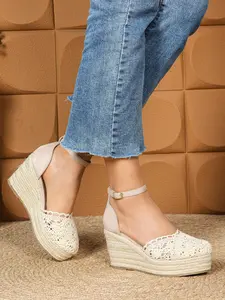 Breathable Lace-Up Lightweight Fashion Trendy Hemp Rope Wedge Heel Women's Sandals, Comfortable and Stylish Footwear for Summer Bohemian Sandals