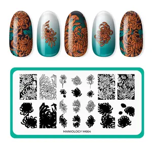 Chrysanthemum Blossoms (M664) - Nail Stamping Plate