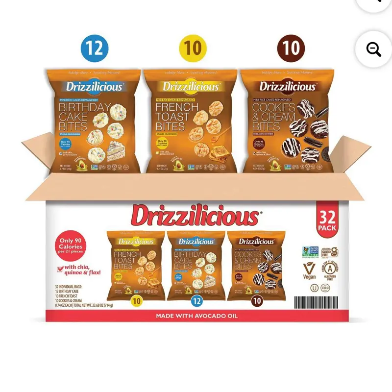 Drizzilicious Mini Rice Cakes Variety Pack, 0.74 oz, 32 Packs Drizzilicious Mini Rice Cakes Variety Pack, 0.74 oz, 32 Packs