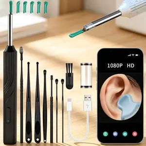 1 Pack Wireless Ear Wax Removal Tool, Modern 1080P HD Visual Ear Cleaner with App Compatibility, Reusable Ear Cleaning Kit for Daily Ear Care & Family Use