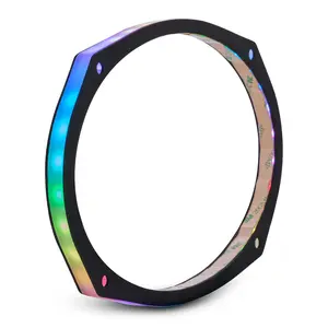 DS18 DLRING69 6x9in Bluetooth Acrylic Digital LED Speaker Ring - Customizable, Easy-Install Audio Lighting for Car, Marine Loudspeakers