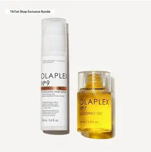 OLAPLEX Take The Heat Duo - Ultimate Heat Protection, Shine, & Style Retention from Weightless Styling Oil & Multi-Benefit Styling Serum