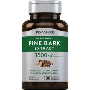 Piping Rock Pine Bark Extract Capsules | 1500mg | 180 Count | Non-GMO, Gluten Free Supplement