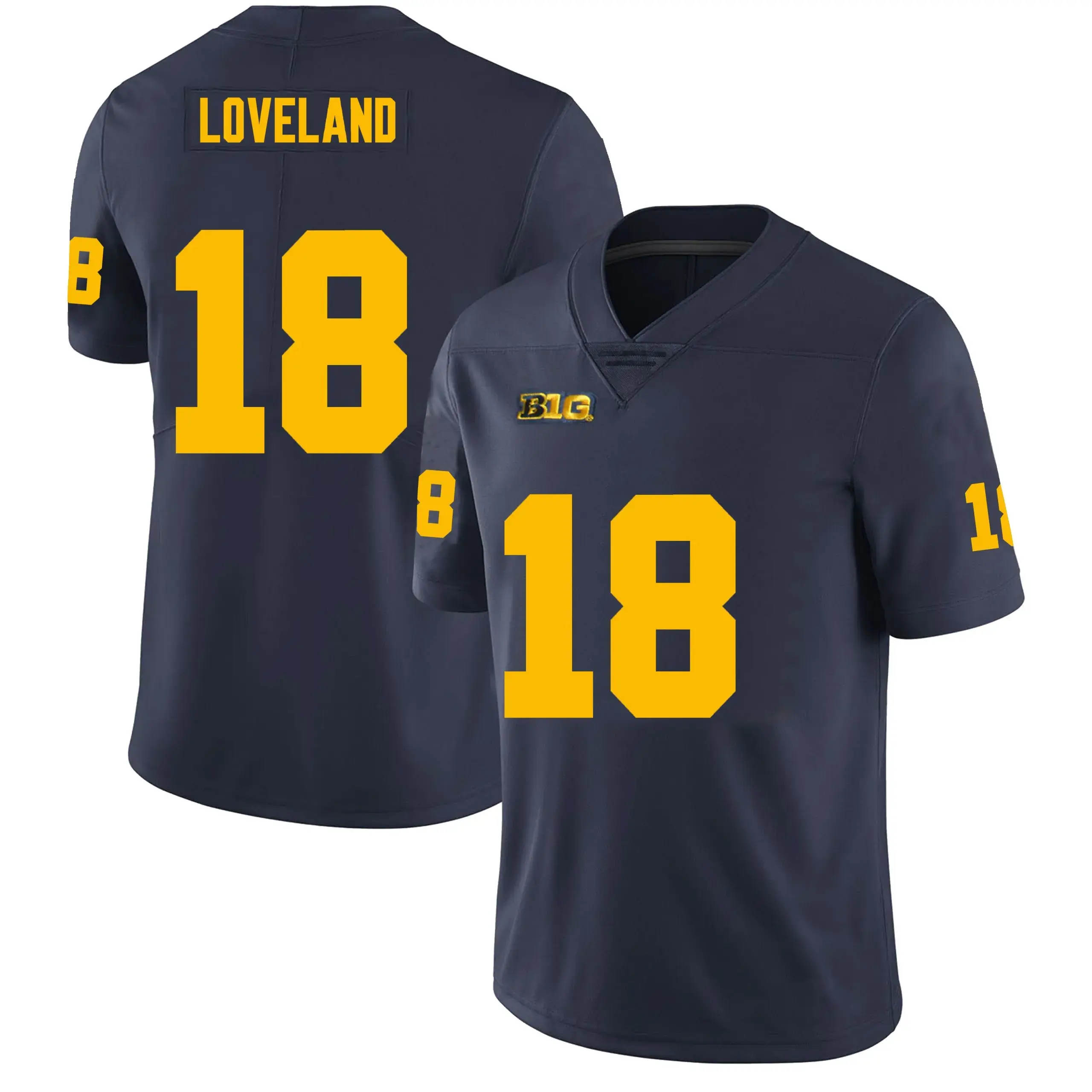Michigan Wolverines #18 Football Jersey, American Football Fan Shirt, College Football Jersey, NCAA Team Apparel, Game Day Sports Outfit, Unisex Gift for Fans 🏈