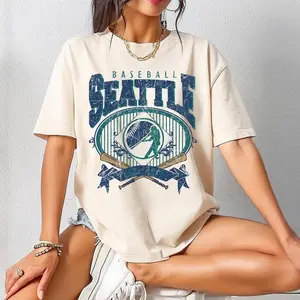 [Sale Up To 30%] Comfort Colors Vintage Seattle Baseball shirt  Seattle Baseball Sweatshirt  Vintage Retro Style Seattle Baseball Tee Gift Shirt
