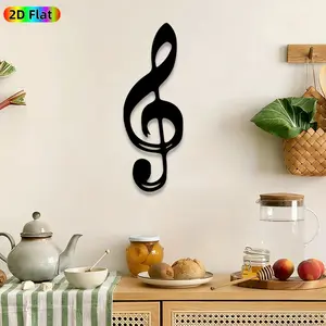 1pc Treble Clef Metal Wall Art, Musical Note wall Scupltures Mural, Artistic Metalwork, Intricate Craftsmanship, Perfect for Housewarming, Anniversary Decor, Perfect for Living Room Studio Music Room Decor, Ideal Gift for Music Enthusiasts.