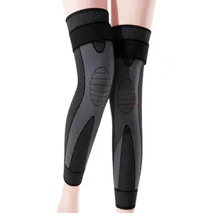 Aicao Knee Protection for Warm Self Heating Knees Pad Ai cao Warmth Brace Self-Heating Knees Sleeve for Women and Men Black Polyester Cotton M L XL