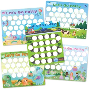 Bright Seed Reusable Magnetic Cars/Farm/Dinos Potty Training Chart for Boys Girls 12x10 Inches with 28 Chips Reward System for Kids Toilet Training Guide Engaging Visual Progress Fun Magnetic Board
