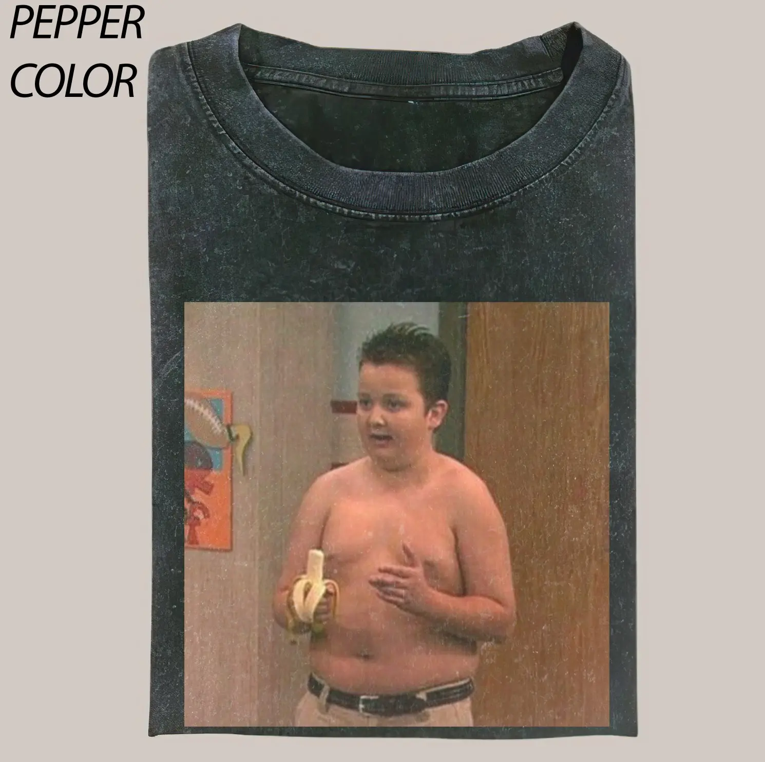 Funny Gibby and the Banana Graphic Unisex Shirt, Vintage Funny Meme Graphic Tee, Adult Casual T-Shirt Womenswear Top Streetwear Tshirt Tropical