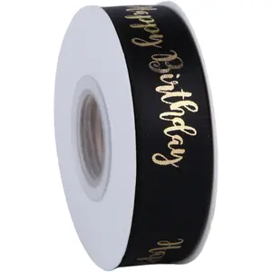 Satin Ribbons for Bouquet & DIY  Wrapping, Craft Bow Making -  for Wedding Decor & Party Supplies; Black