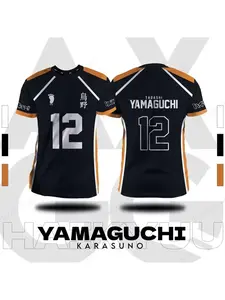 Jersey Haikyuu Fukurodani Hinata Anime 3D Print T-shirt Men Women Fashion Plus Size Short Sleeve Tops Tees Sports Tshirt Kids