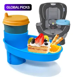Car Seat Snack Tray, Car Seat Organizer, 360° Cup Holder & Travel Tray for Car Seat, Booster and Road Trips, Car Seat Attachment and Car Interior Accessory #GLOBAL PICKS