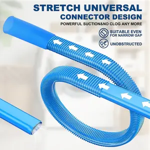 Upgraded Dryer Vent Cleaner Kit, Suction Cleaner, Vacuum Suction Power, Universal Vacuum Hose Attachment for Lint Removal, Deep Cleaning Brush for Clogged Ducts, Fluff Remover