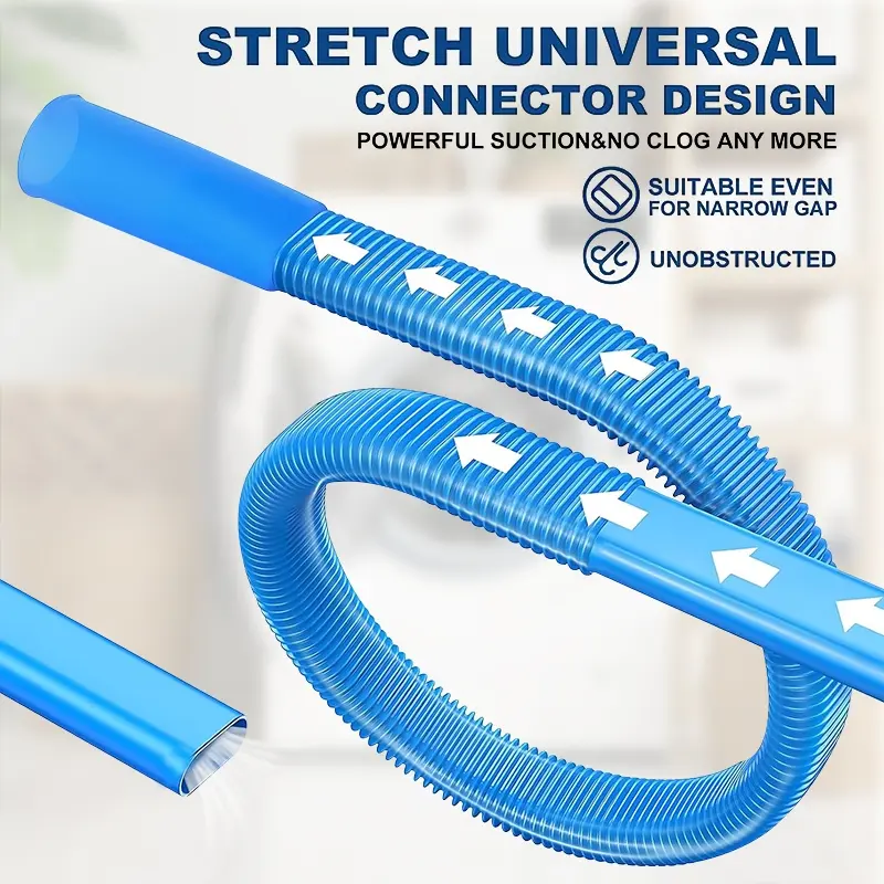 Upgraded Dryer Vent Cleaner Kit, Suction Cleaner, Vacuum Suction Power, Universal Vacuum Hose Attachment for Lint Removal, Deep Cleaning Brush for Clogged Ducts, Fluff Remover, Vacuum Attachments, Home Cleaning Tool