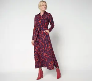 Attitudes by Renee Petite Printed Yummy Jersey Maxi Dress